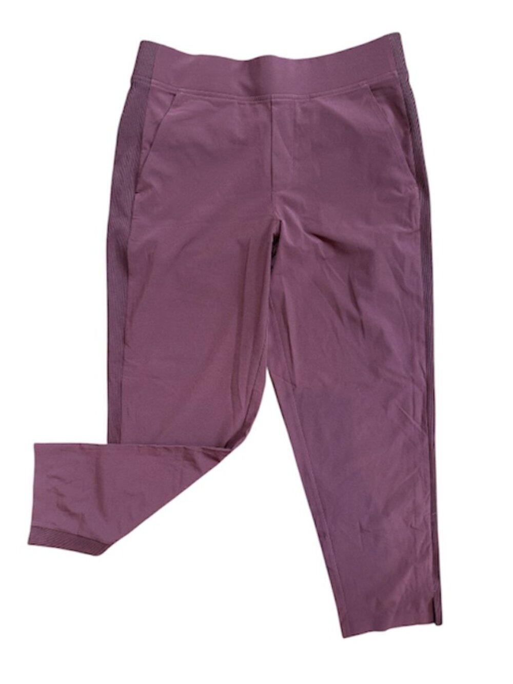 NEW Athleta Brooklyn Burgundy Athletic Slit Ankle Pant - Picture 3 of 8